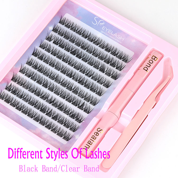 Ano ang pagkakaiba sa pagitan ng handmade cluster lash natural na hitsura?
