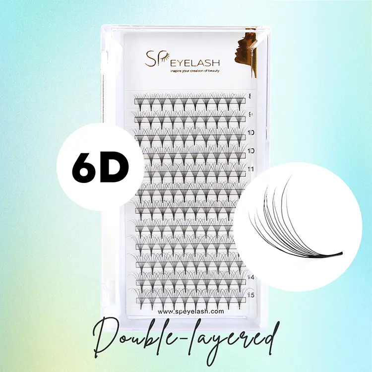 Double Layer Camellia 6d Promade Fans